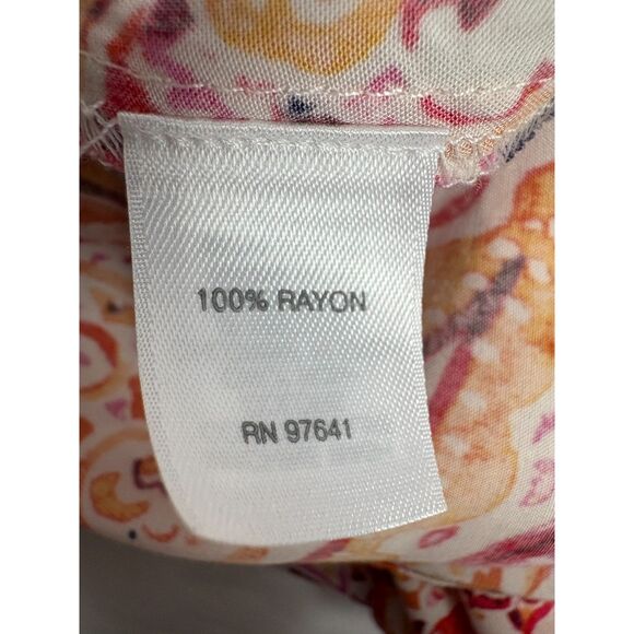 J Jill Colorful Paisley Print Layered Sleeveless Shift Dress Size M Classy Boho - Picture 9 of 11